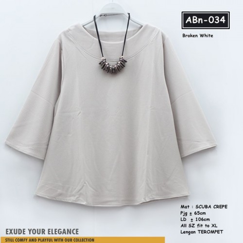 ABn-034 Blouse Scuba Crepe