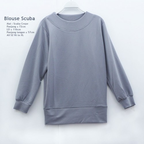 ABn-035 Blouse Scuba Crepe