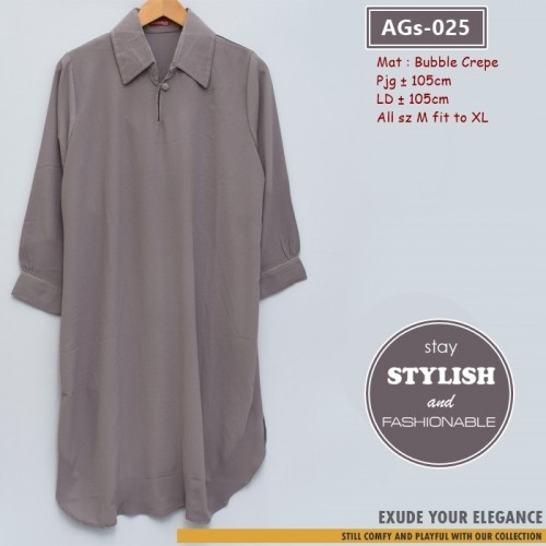 AGs-025 Atasan Tunik Bubble Crepe