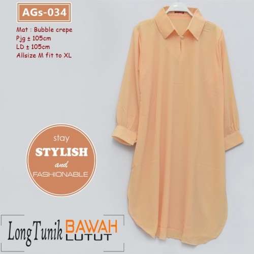 AGs-034  Atasan Tunik Bubble Crepe