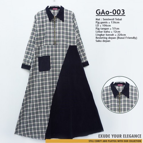 GAo-003 Longdress Semiwoll Muslimah