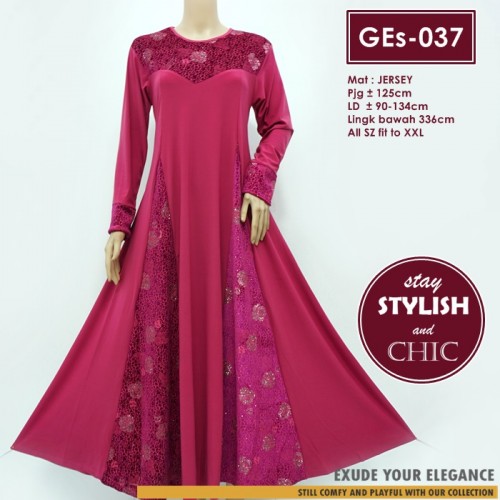 GEs-037 Gamis Pesta Kombinasi