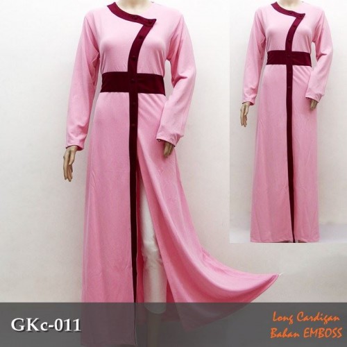 GKc-011 Gamis Long Kardigan Kancing