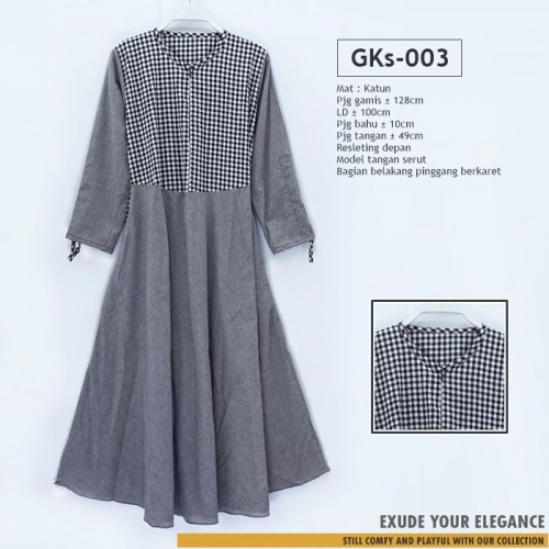 GKs-003 Gamis Katun Kombinasi