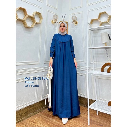 Hana-009 Hana Dress Linen Polo