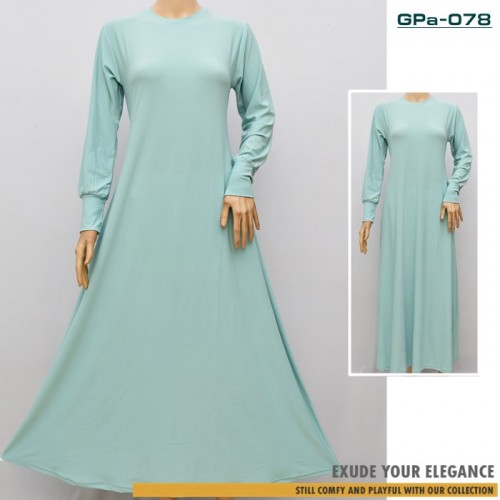 GPa-078 Gamis Polos Semi Klok