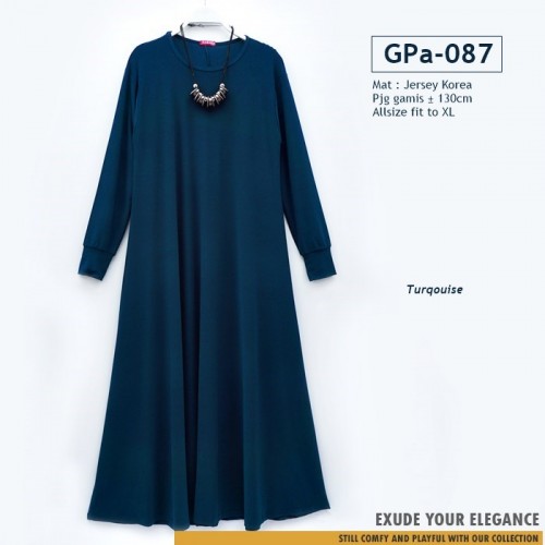 GPa-087 Gamis Polos Semi Klok