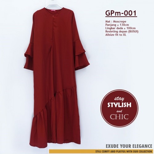GPm-001 Ruffle Dress Bellsleeve