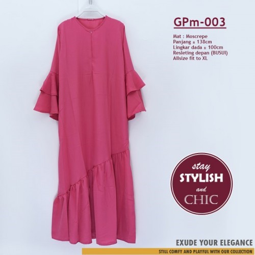 GPm-003 Ruffle Dress Bellsleeve