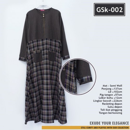 GSk-002 Long Dress Semi Woll Flanel