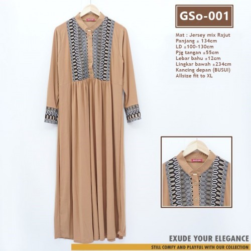 GSo-001 Gamis Jersey mix Rajut