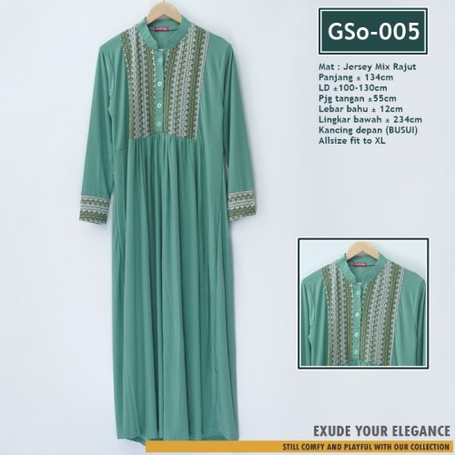 GSo-005 Gamis Jersey mix Rajut