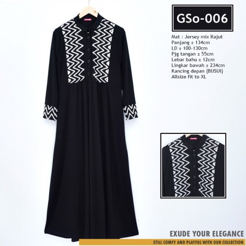 GSo-006 Gamis Jersey mix Rajut