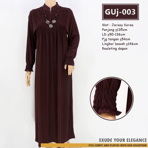 GUj-003 Gamis jersey Resleting /probreastfeeding