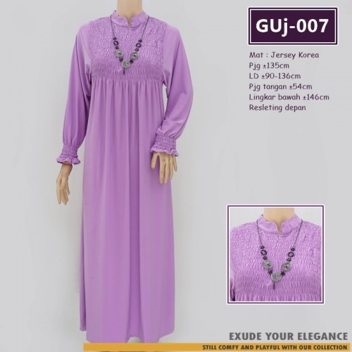 GUj-007 Gamis jersey Resleting /probreastfeeding