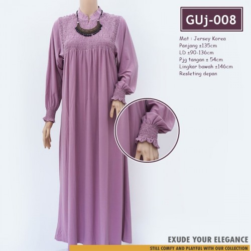 GUj-008 Gamis jersey Resleting /probreastfeeding