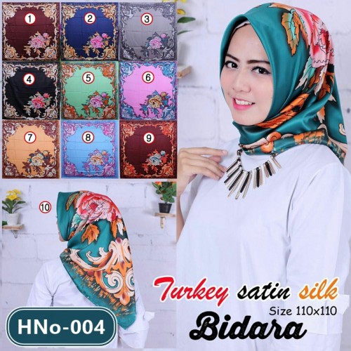 HNo-004 HIJAB SATIN SILK BIDARA 