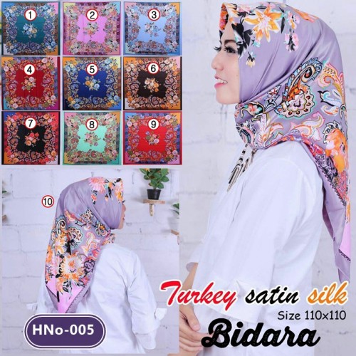 HNo-005 HIJAB SATIN SILK BIDARA 