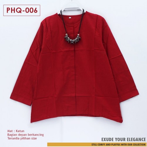 PHq-006 Atasan Katun Kancing