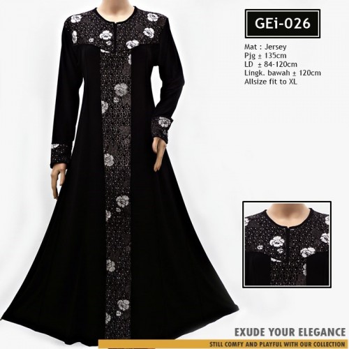 GEi-026 Gamis Jersey mix Bludru