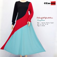 GEm-009 Gamis Payung Kombinasi