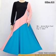 GEm-015 Gamis Payung Kombinasi