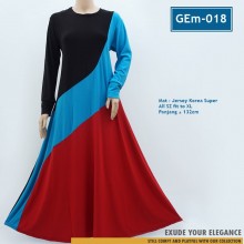 GEm-018 Gamis Payung Kombinasi