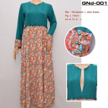 GNd-001 Gamis Kombinasi Resleting