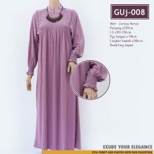 GUj-008 Gamis jersey Resleting /probreastfeeding